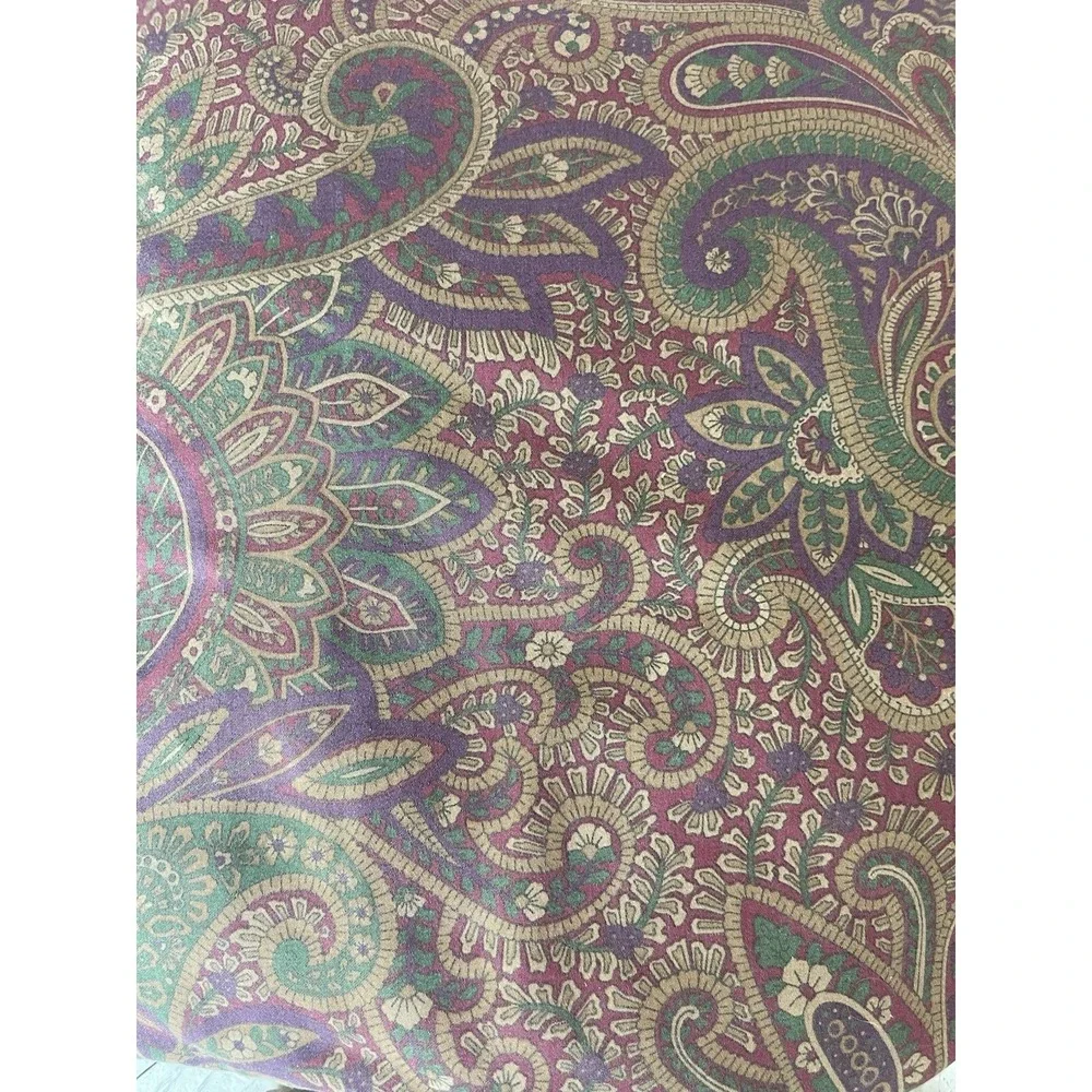 Vtg 4 Pc Ralph Lauren New Bohemian Paisley Purple QUEEN Sheet  Flat Fitted Cases